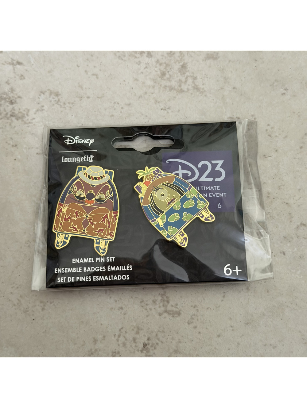 Disney D23 Expo 2026 Loungefly Lilo & Stitch Jumbaa & Pleakley Backpack Pins